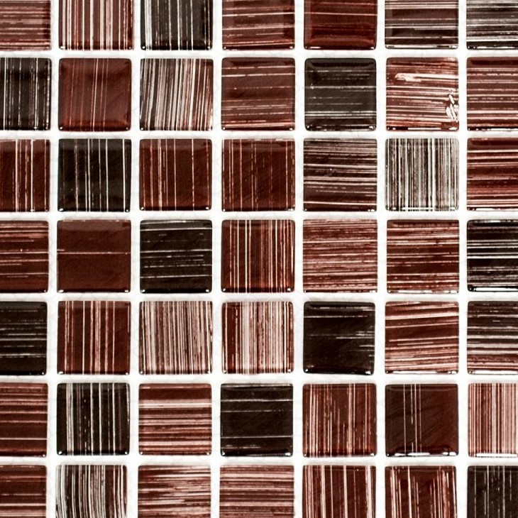Mosaic tile Translucent streaky brown Glass mosaic Crystal streaky brown MOS64-1309_f | 10 mosaic mats