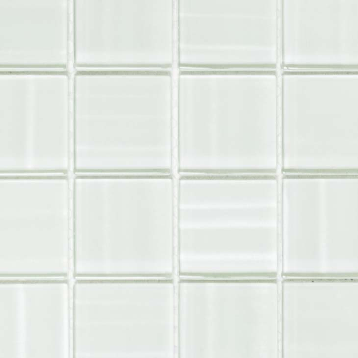 Mosaïque de verre Mur de cuisine Mosaïque de verre Facetta blanc avec piqûres MOS110-0104