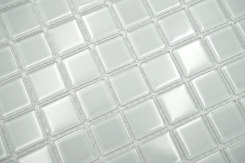 Mosaic tile white with green tint Glass mosaic Swimming pool mosaic Pool mosaic MOS60-0102