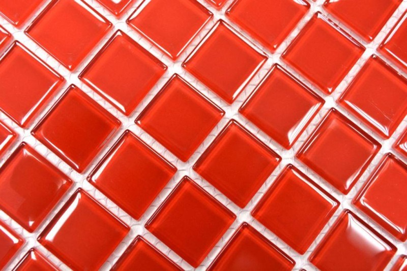 Piastrella di mosaico di vetro rosso BAGNO WC cucina PARETE tappetino di mosaico MOS60-0904
