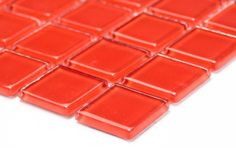 Carreau de mosaïque Mosaïque de verre rouge BAD WC cuisine MUR Tapis de mosaïque MOS60-0904
