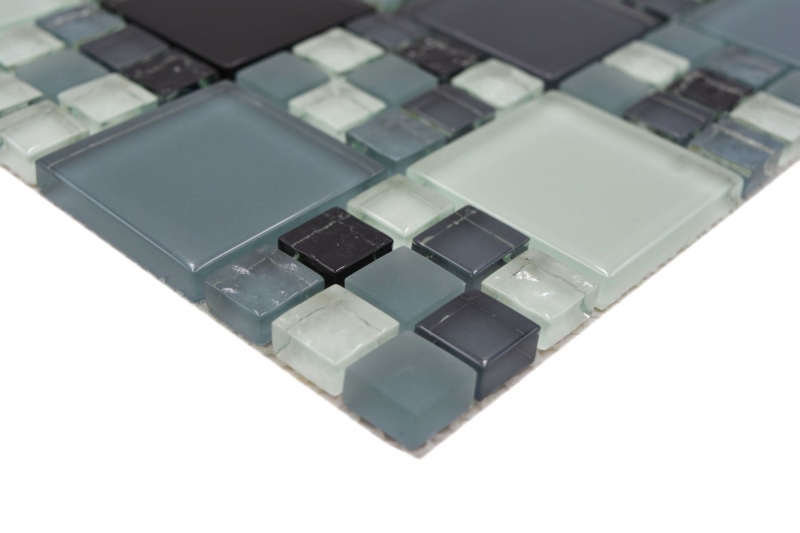 Glass mosaic mosaic tiles gray black anthracite MOS78-0204