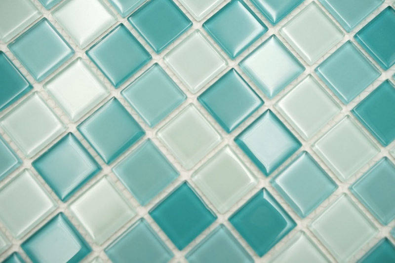 Mosaik Fliesen Glasmosaik grün türkis mint Poolmosaik Schwimmbadmosaik MOS62-0602