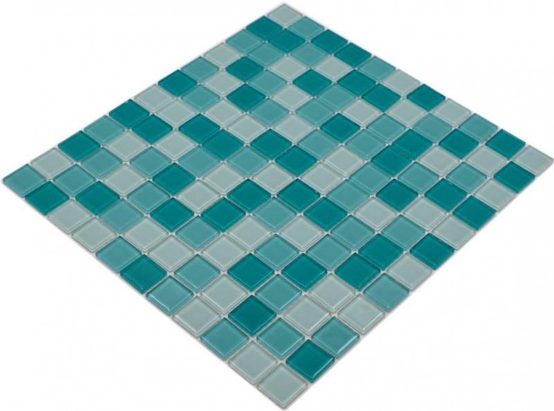 Piastrelle di mosaico di vetro mosaico verde turchese menta mosaico piscina mosaico piscina MOS62-0602