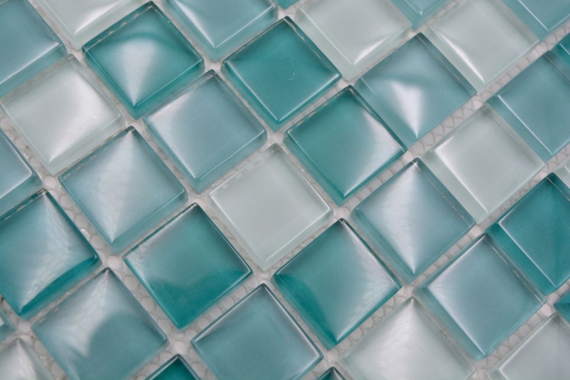 Glass mosaic mosaic tiles turquoise green BATH WC kitchen WALL tile backsplash MOS72-0602