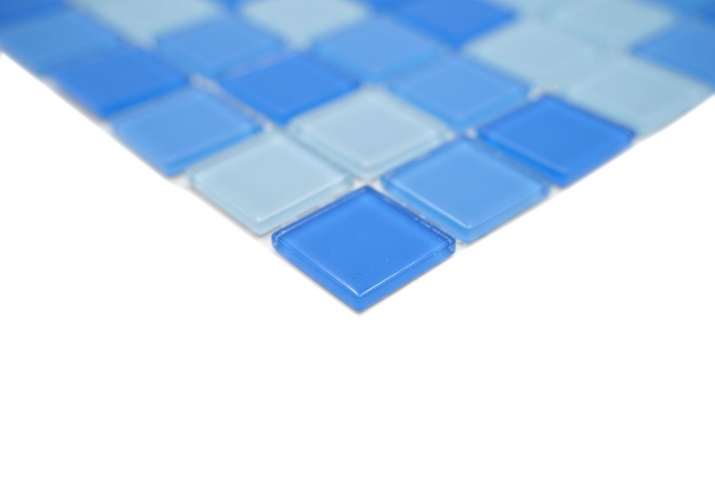 Mosaic tiles glass mosaic light blue medium blue swimming pool mosaic pool mosaic MOS62-0404