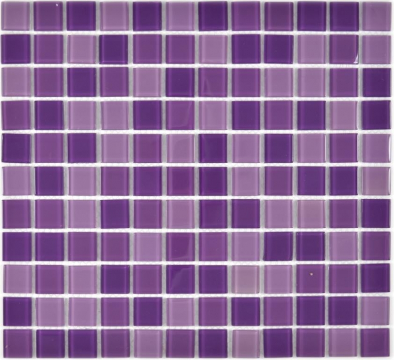 Mosaïque Carreaux Mosaïque de verre violet BAD WC cuisine MUR Plaque de mosaïque MOS62-1104