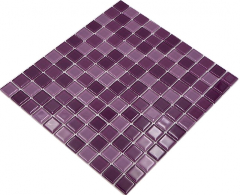 Piastrelle mosaico vetroso viola BAGNO WC cucina MURO pannello mosaico MOS62-1104