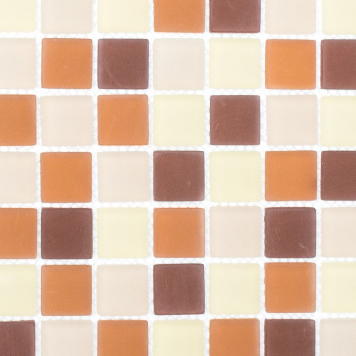 Glass mosaic mosaic tiles brown beige coffee matt frosted tile backsplash MOS72-1311
