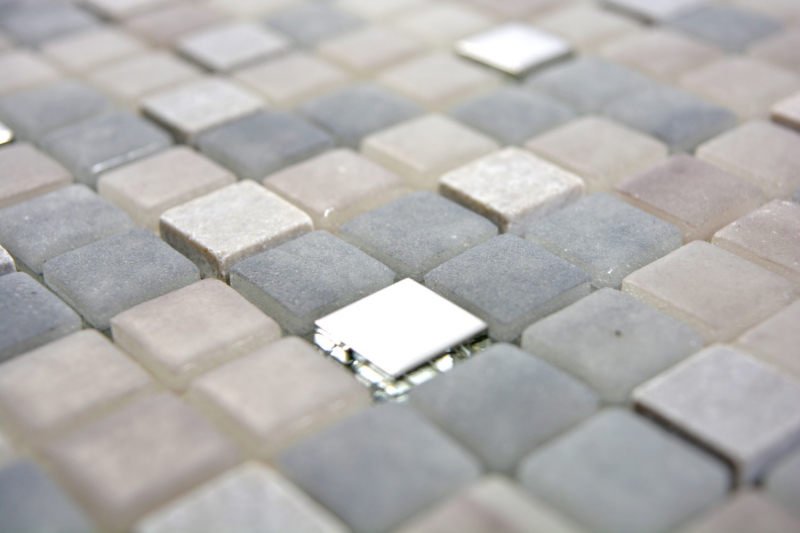 Glass mosaic mosaic tiles stone cream gray GRIGIO BATH WC kitchen WALL MOS91-0204