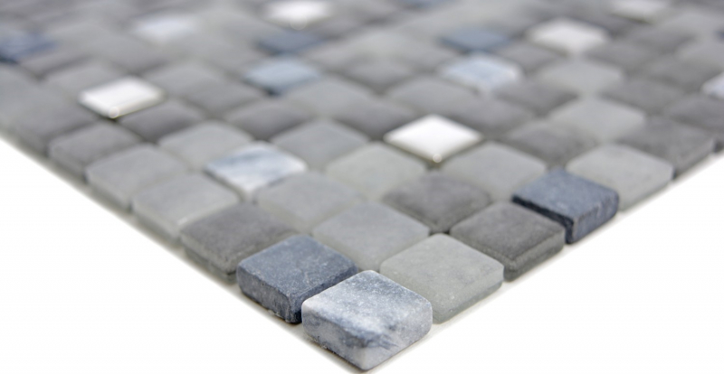 Mosaïque de verre Carrelage pierre gris anthracite NERO SALLE DE BAINS WC cuisine MUR MOS91-0334