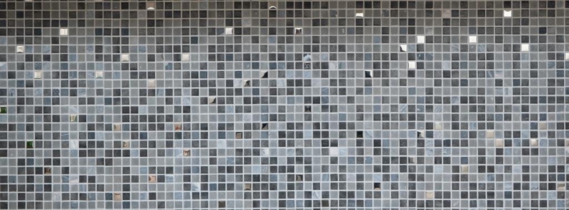 Glasmosaik Mosaikfliesen Fliesenspiegel Stein grau anthrazit NERO BAD WC Küche WAND MOS91-0334
