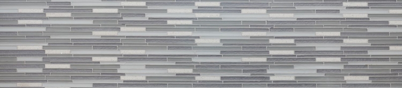 Glass mosaic artificial stone rods mosaic tile composite white old white light gray anthracite tile backsplash wall bathroom - MOS86-MS90
