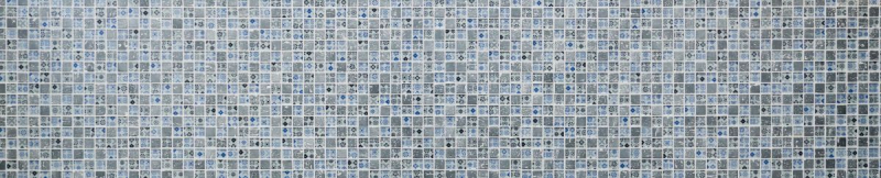 Handmuster Mosaikfliese Fliesenspiegel Transluzent blau schwarz Glasmosaik Crystal Resin Optik blau schwarz silber MOS83-CB07_m