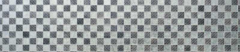 Mosaikfliese silber Glasmosaik Resin Optik silber Fliesenspiegel Küchenwand MOS88-8OP6