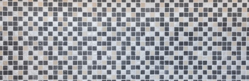 Pierre artificielle Rustique Carreau de mosaïque Résine gris noir anthracite argent crème beige scintillant Carrelage mur cuisine salle de bain - MOS83-0226
