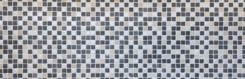 Kunststein Rustikal Mosaikfliese Resin grau schwarz anthrazit silber creme beige glitzer Fliesenspiegel Wand Küche Bad - MOS83-0226