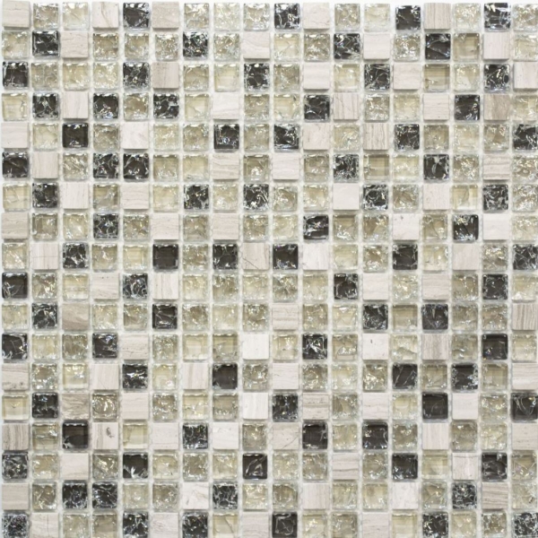 Piastrella di mosaico Traslucido grigio-verde Mosaico di vetro Pietra di cristallo grigio-verde MOS92-1052_f