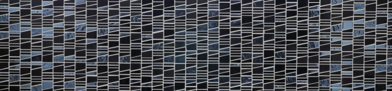 Pietra naturale vetro mosaico marmo mosaico piastrelle acciaio inox nero antracite grigio scuro piastrelle backsplash parete cucina - MOS87-0107