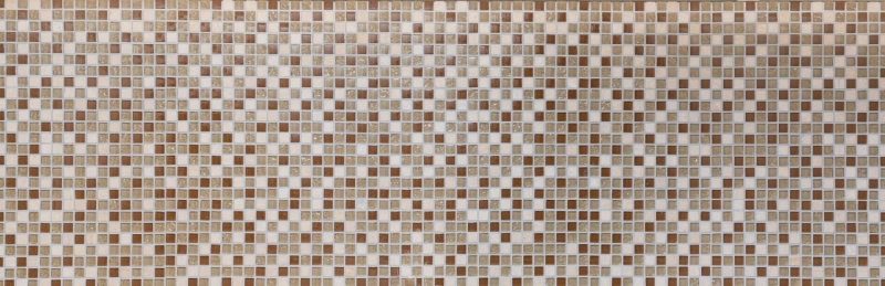 Glass mosaic natural stone mosaic tile beige cream ochre brown golden yellow tile backsplash bathroom kitchen wall shower tray - MOS92-1204