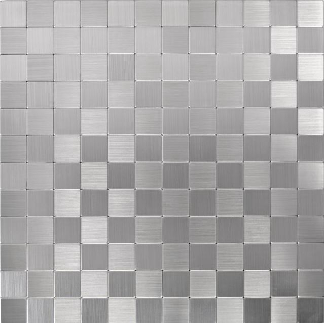 piastrelle di mosaico autoadesive ALU argento metallo backsplash cucina backsplash MOS200-22M25