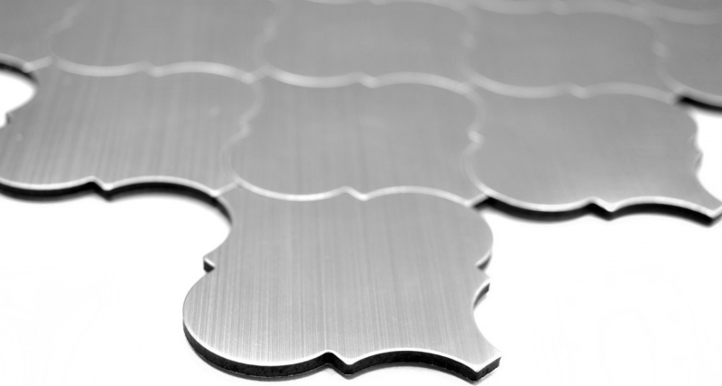 Motif manuel Carreau de mosaïque autocollant Aluminium argenté métal Florentine métal MOS200-22LAT_m