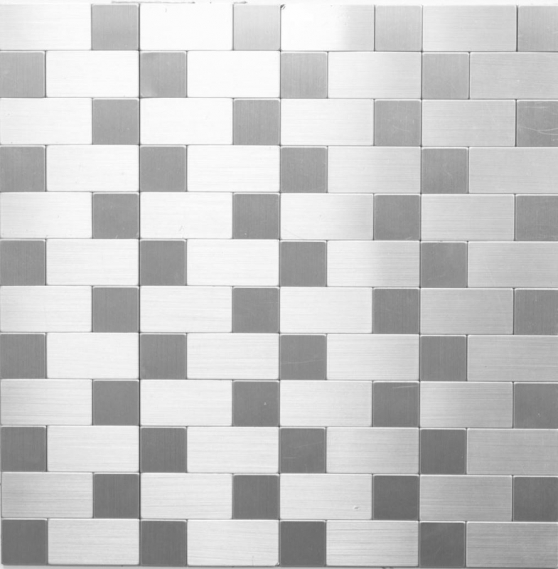 self-adhesive mosaic tile ALU silver metal tile backsplash kitchen backsplash MOS200-4MM87
