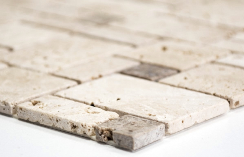 self-adhesive mosaic tile travertine natural stone beige travertine beige MOS200-4CM14