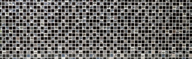 Mosaico di vetro in acciaio inox Rivestimento autoadesivo per pareti di cucina MOS200-4CM26
