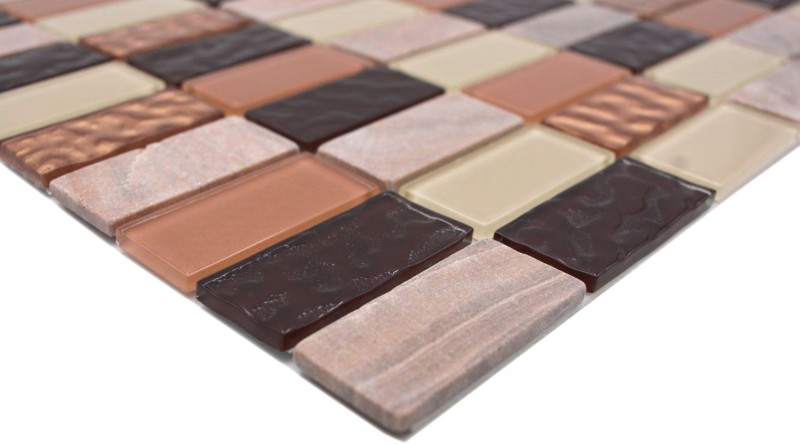 self-adhesive mosaic tile natural stone beige brown tile backsplash MOS200-4MS75
