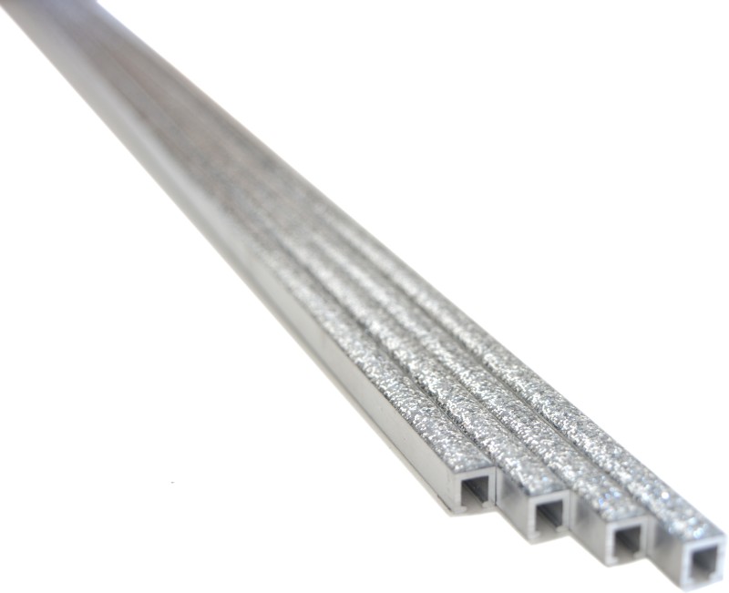 Aluminium Borde Bordüre silber Profil Pencil Glitter 4er Pack MOSBor-PPAG208
