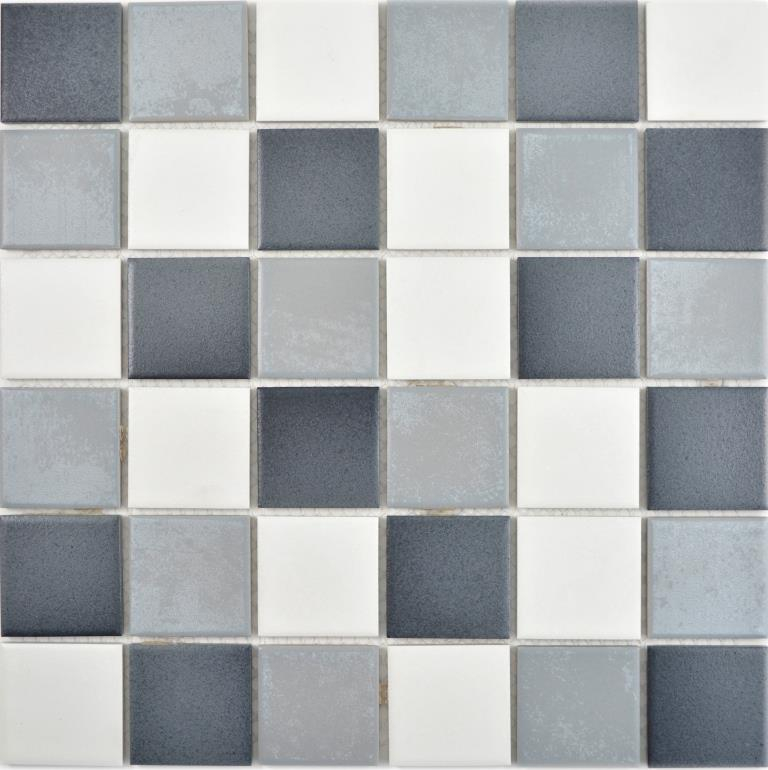 Hand sample ceramic mosaic tile backsplash antique white gray anthracite wall tile kitchen bathroom tile MOS14-0123_m
