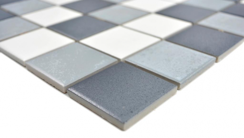 Piastrella di ceramica a mosaico bianco antico grigio antracite antiscivolo per bagno cucina MOS14-0123