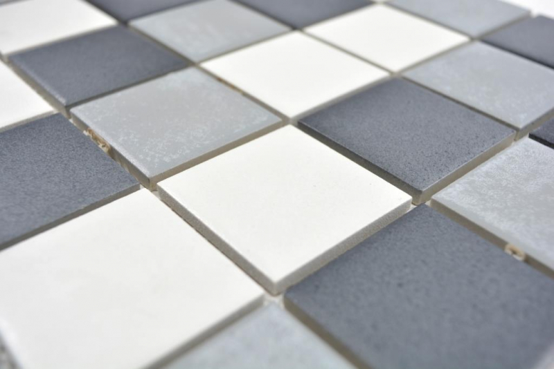 Mosaico ceramico bianco antico grigio antracite piastrella da parete cucina bagno MOS14-0123_f