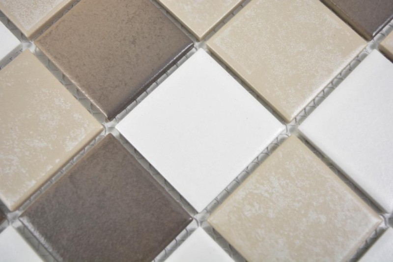 Ceramic mosaic tile antique white beige brown non-slip kitchen tile MOS14-1213
