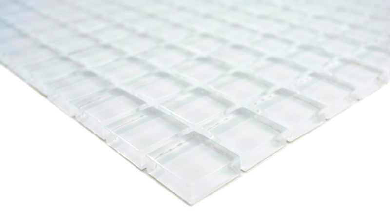 Mosaïque de verre transparent Crystal super blanc mur carreaux cuisine salle de bain_f | 10 tapis de mosaïque