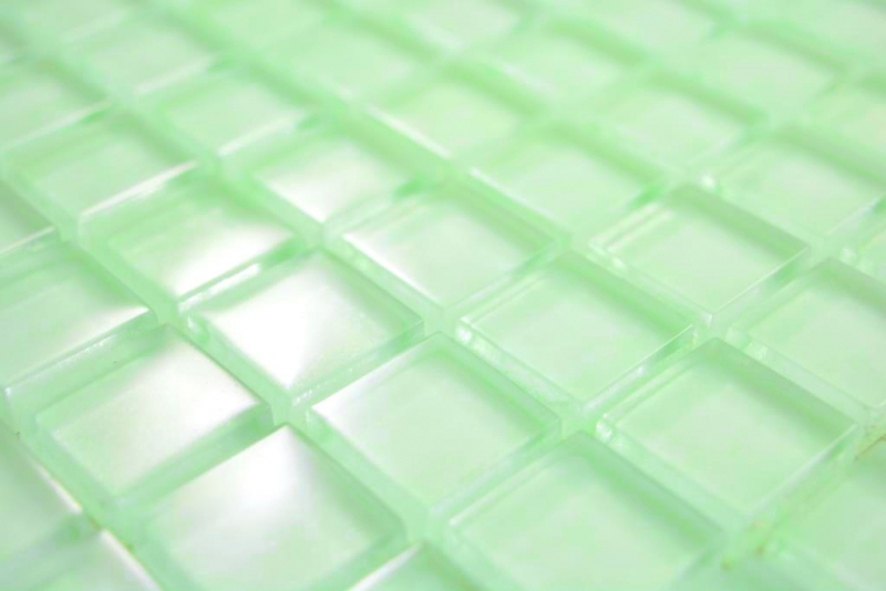 Mosaico di vetro tessere fluorescenti verde pastello parete piastrelle backsplash cucina piastrelle bagno piastrelle WC - MOS88-0104