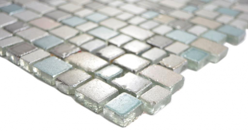 Glass mosaic mosaic mat mosaic border gray beige pastel wall tile backsplash kitchen bathroom