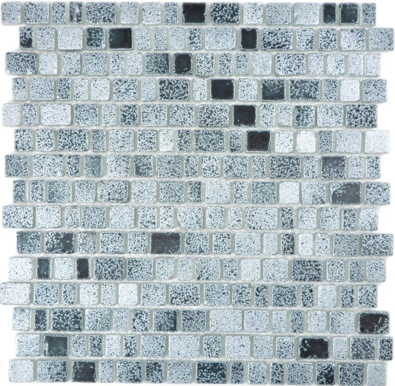 Mosaico di vetro Tappetino di mosaico Bordo di mosaico PIXEL grigio antracite nero Backsplash di piastrelle per pareti Cucina Bagno