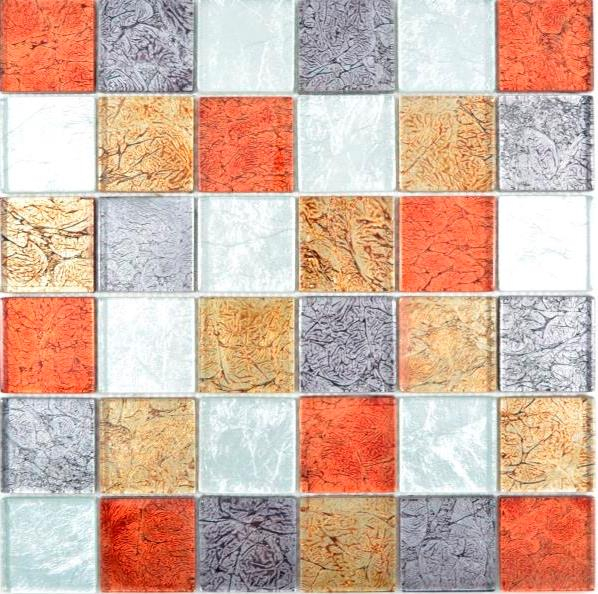 Glass mosaic mosaic tiles gold silver black red structure wall tile backsplash kitchen bathroom MOS129-71739