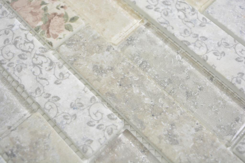 Translucent mosaic brick composite ECO glass mosaic rose wall tile backsplash kitchen bathroom MOS24-2095