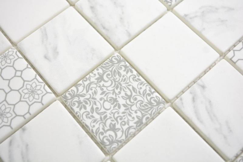 Hand sample GLASS mosaic ECO Carrara mosaic tile wall tile backsplash kitchen bathroom MOS16-0202_m
