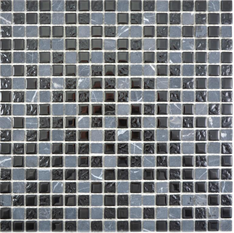 Transluzent   Glasmosaik Stein grau schwarz Mosaikfliese Wand Fliesenspiegel ... 
