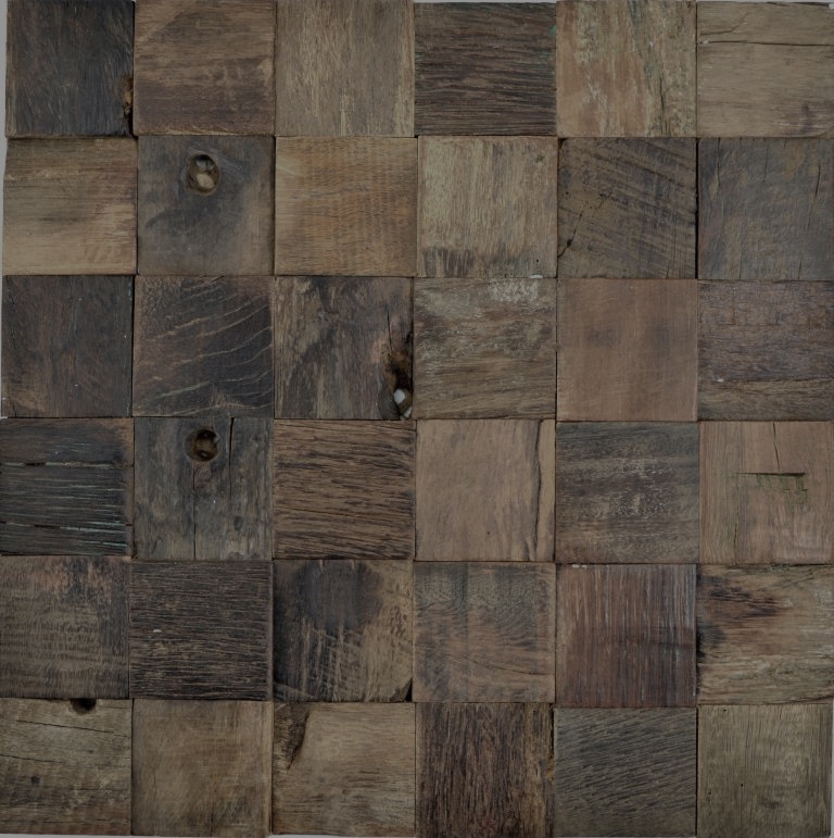 Campione a mano di legno mosaico stivale Old Wood legno FSC mosaico piastrelle parete backsplash cucina bagno MOS160-23_m