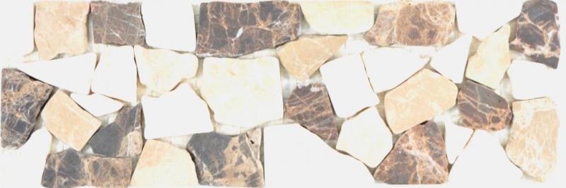 Marmo bordo Castanao crema beige marrone pietra naturale bordo parete bagno cucina pavimento sauna WC - MOSBOR-CB15