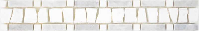 Marbre Borde Bordure gris gris clair argent blanc crème Bordure en pierre naturelle sol mur cuisine WC sauna salle de bain - MOSBOR-GW03
