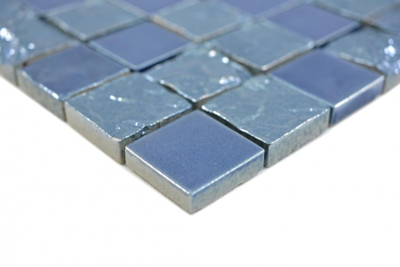 Hand-painted ceramic mosaic Baku blue mosaic tile wall tile backsplash kitchen bathroom MOS18-0004_m