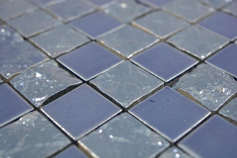 Mosaico ceramico dipinto a mano Baku blue mosaico piastrelle muro backsplash cucina bagno MOS18-0004_m