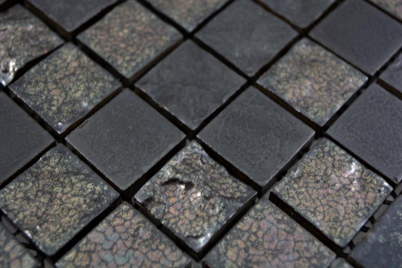 Ceramic mosaic tile exclusive Japan black anthracite bronze mix wall tile backsplash kitchen bathroom - MOS18-0333