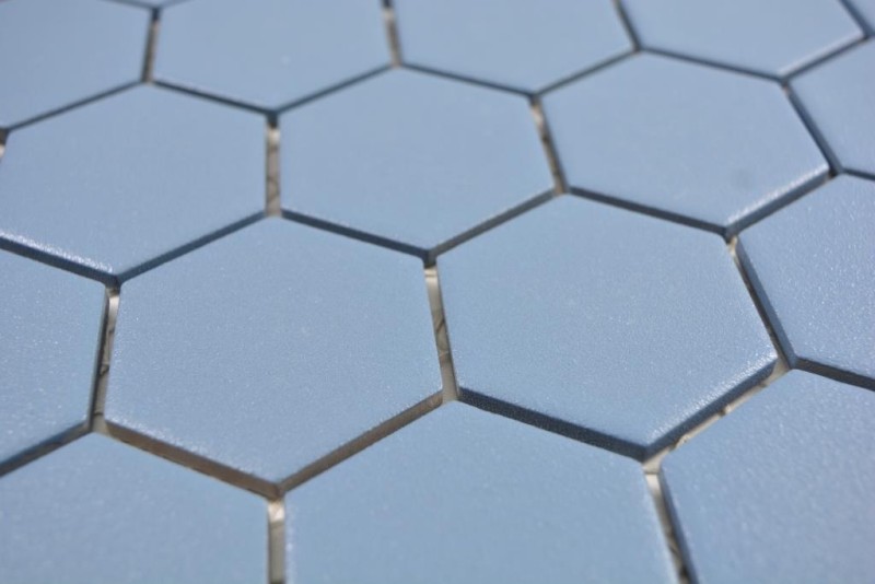 Hand pattern ceramic mosaic hexagon blue-green R10B shower tray floor tile mosaic tile kitchen bathroom floor MOS11H-0451-R10_m